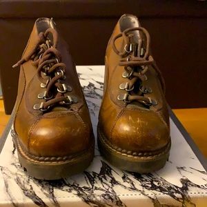 Vintage Italian Leather Clunky Boots from 1995